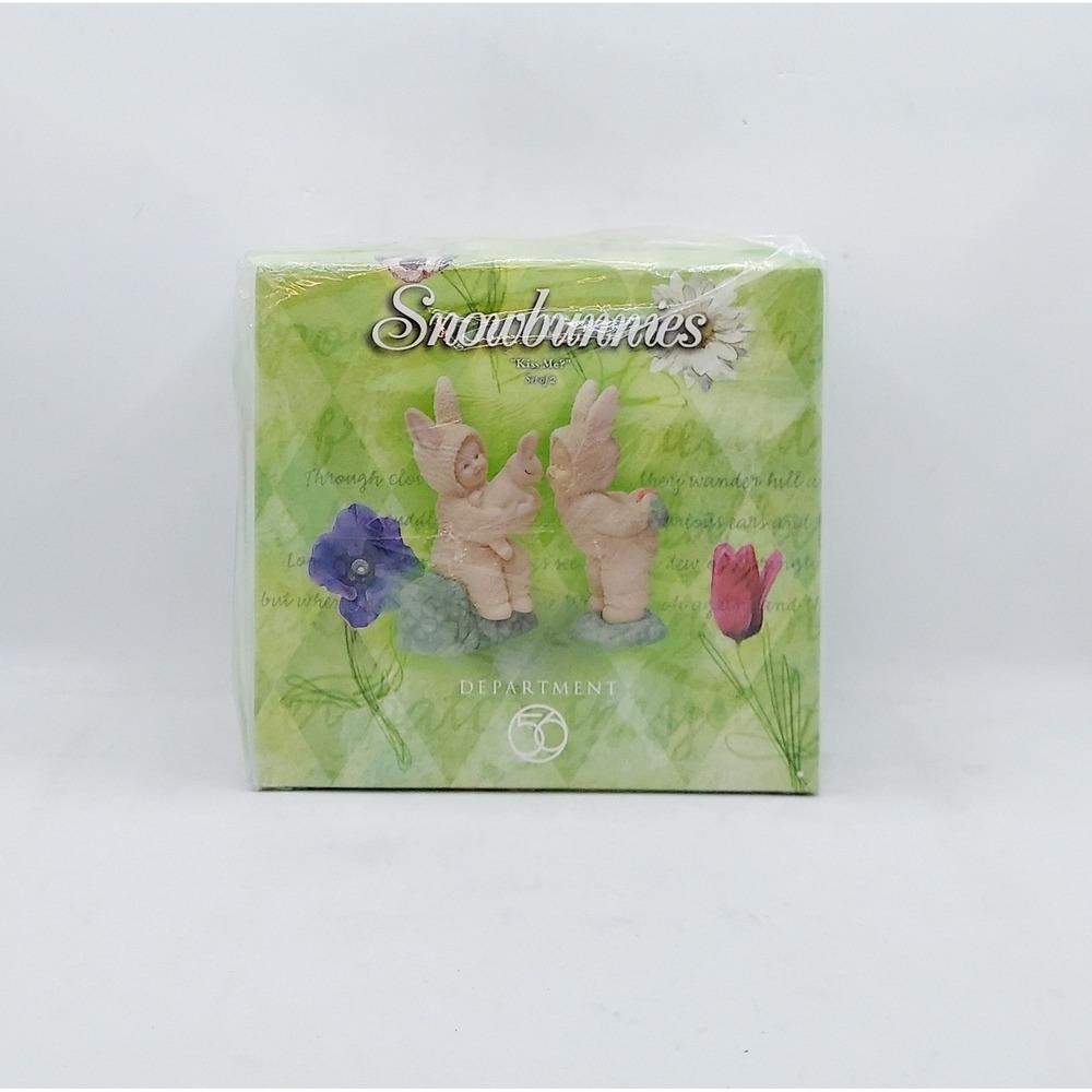 2000 Department 56 Snowbunnies Kiss Me Figurines 56.26358